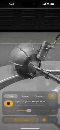 3D Mechanic on iPhone showing the clutch in interactive 3D