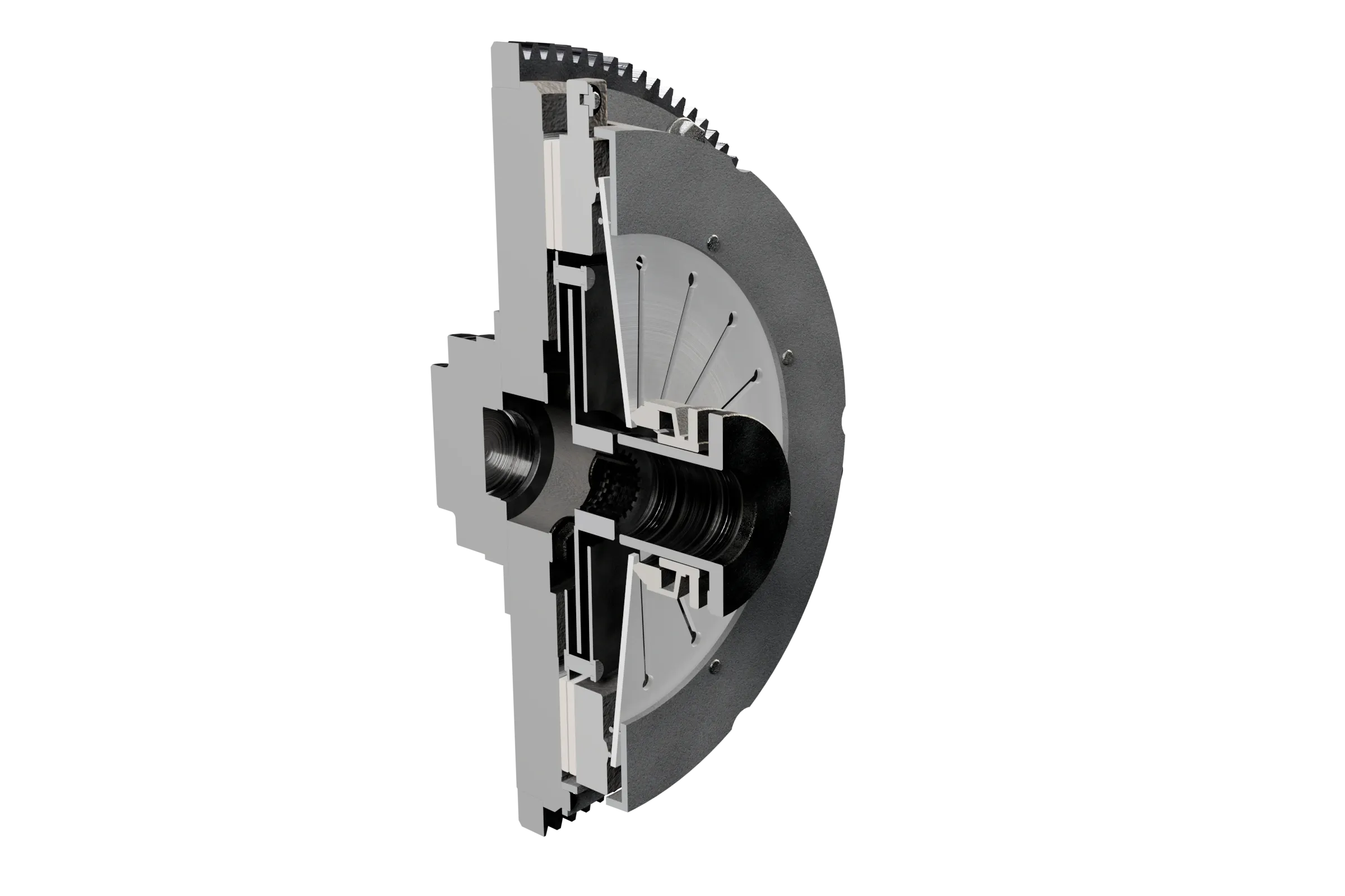 The likely causes lit in the app's 3D model of the clutch, with the rest of the assembly darkened